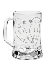 Пивная кружка Аксолотль девушка без слов в прозрачной Mr. & Mrs. Panda