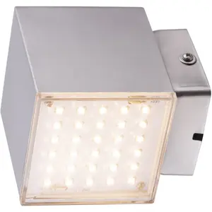 Настенный светильник Heitronic Kubus 2, edelstahlfarben