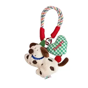 Милый плюшевый кулон с мультяшными персонажами Apple Bear Puppy And Bunny Collection высотой 12 см Jinnew, Christmas Cape Puppy Doll Pendant