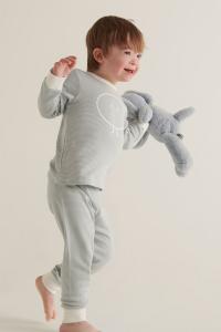 Очень мягкая пижама из натурального хлопка и бамбука Mori, синий