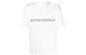 Футболка с коротким рукавом и логотипом EMPORIO ARMANI, белая