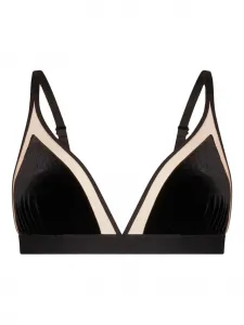 Треугольный бюстгальтер с бархатными вставками Undress Code, черный