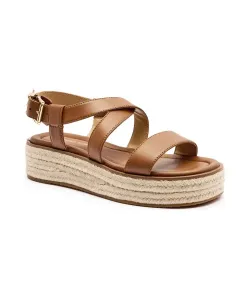 Кожаные сандалии Линн Michael Kors, коричневый