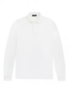 Рубашка поло с длинными рукавами Zanone, белый
