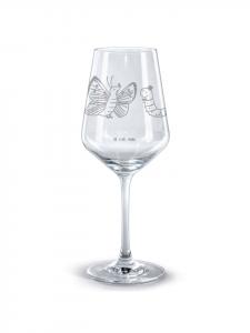 бокал для красного вина, дизайн гусеница-бабочка, без слов, прозрачный Mr. & Mrs. Panda