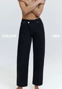 Джинсы прямого кроя Pull&Bear, Black