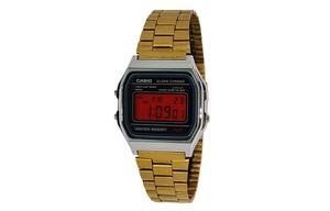 CASIO Кварцевые часы унисекс с черным циферблатом на стальном браслете