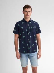 Рубашка с рисунком Коралшор синего цвета Petrol Industries