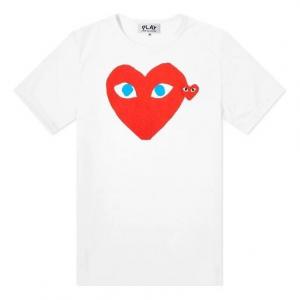 Футболка blue eyes logo tee 'white' Comme Des Garcons Play, белый