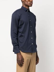 Eleventy рубашка с контрастной отделкой, синий