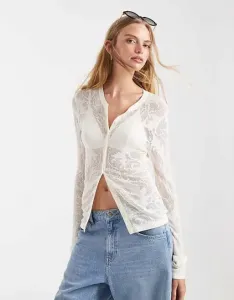 Белый кружевной кардиган аккуратного кроя ASOS DESIGN