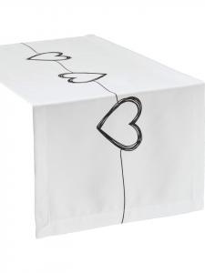Erwin Müller Скатерть-дорожка белого и черного цвета