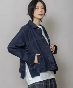 Куртка-тракер из денима/нейлоновой саржи плотностью 8 унций