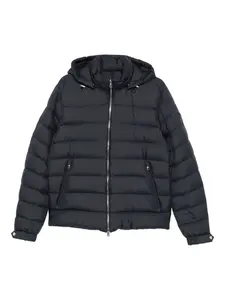 Стеганая куртка с капюшоном MONCLER, синий