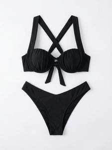 Cupshe Бикини-бралетт 'CAA12C5D155AA' в черном цвете