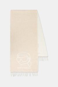 Шерстяной шарф IKON Karl Lagerfeld, бежевый