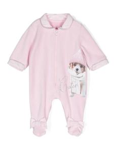 Lapin House пижама с бантом и принтом, розовый