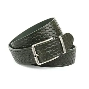 Кожаный ремень Anthony Crown Anthoni Crown, зеленый