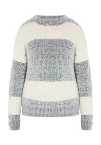Свитер myMo ROCKS, кремовый/серый/базальтово-серый