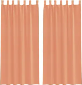 Шторы из вуали с петлями, 2 шт., терракотово-красные, 140 x 245 см vidaXL