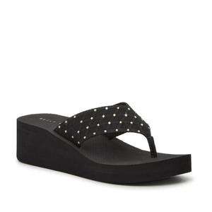 Сандалии Kelly & Katie Talor, женские, черные, со стразами, на танкетке с креплением на носке GAL1053 Kelly & Katie, черный