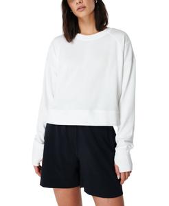 Женская укороченная толстовка After Class Sweaty Betty, Lily White