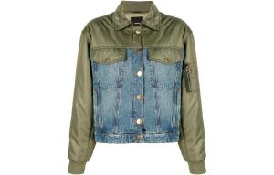 Куртка женская армейского зеленого цвета PINKO