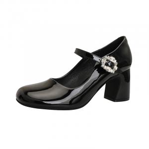 Туфли Мэри Джейн на массивном каблуке для женщин TATAYA, Black