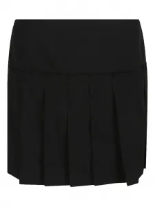 Шерстяная юбка мини Alexander McQueen, черный