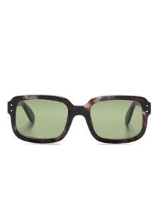 Lesca солнцезащитные очки Dude в прямоугольной оправе, коричневый