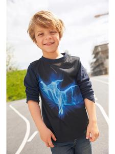 Kidsworld Футболка с длинными рукавами темно-синего цвета