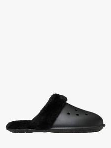 Классические махровые тапочки с противоскользящей подошвой Crocs, Black