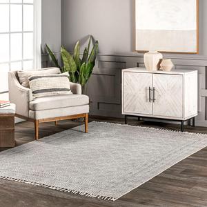 Ковер nuLOOM, 153 x 244 см, Flatweave Rita Moroccan Trellis, Ivory