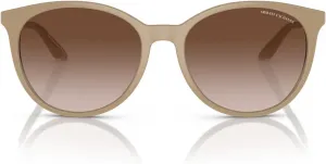 Женские солнцезащитные очки Armani Exchange Ax4140sf с низкой переносицей, модель «кошачий глаз», Shiny Tundra/Gradient Brown