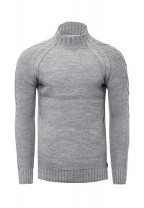 Вязаный свитер с элегантным воротником-стойкой RUSTY NEAL, серый