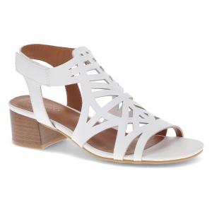 Бархатные босоножки на блочном каблуке Baretraps, white