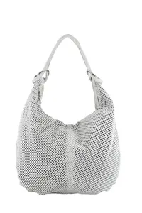 Сумка через плечо COLLEZIONE ALESSANDRO "Велюр" из мягкой кожи с модной перфорацией, бежевый