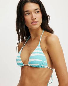 Треугольный бикини-топ Cotton On Slider синего цвета Cotton On