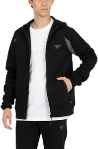 Мужская толстовка с капюшоном Reebok на молнии, черный