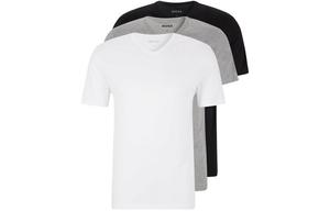 Футболка мужская 3 шт белый+серый+черный HUGO BOSS