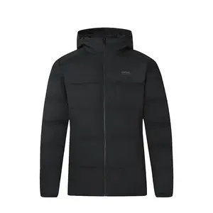 361° Пуховик мужской Super Black с капюшоном Moderate