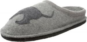 Haflinger Women's Doggy Applique Slipper, серебристо-серый