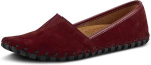 Женские мокасины Spring Step Kathaleta из премиальной кожи - удобные балетки с мягкой стелькой, резиновой подошвой и элегантной строчкой, бордовый