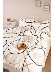 Colourful Cotton Комплект постельного белья "LineRondom" кремово-черного цвета