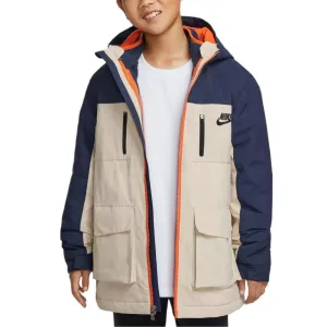 Детская утепленная куртка Nike, синий/хаки