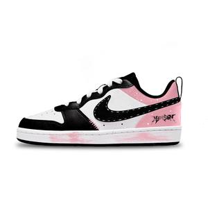 Кроссовки для скейтбординга Court Borough Vintage Pink Abrasion Resistant Low top Kids' Unisex Nike, розовый