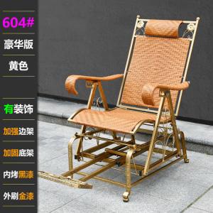 Yu Senyi Кресло-качалка из ротанга и металла для сада и террасы, deluxe version 604 yellow