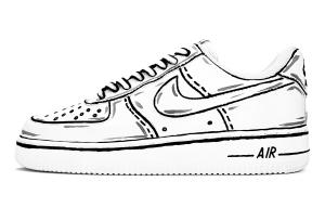 Кроссовки Nike Air Force 1 Skateboarding Shoes Unisex Low-top White/black, белый