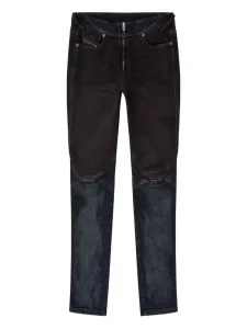 Джинсы D-Bikee с двухцветными вставками DIESEL, черный