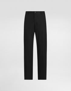 Брюки из хлопковой габардины Dolce & Gabbana, черный